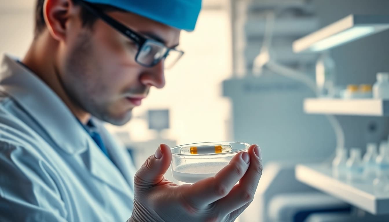 Tirzepatide research in a modern lab showcasing advanced medical equipment.