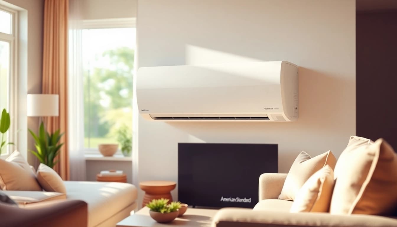 Install American Standard AC unit in a modern home setting for optimal comfort.