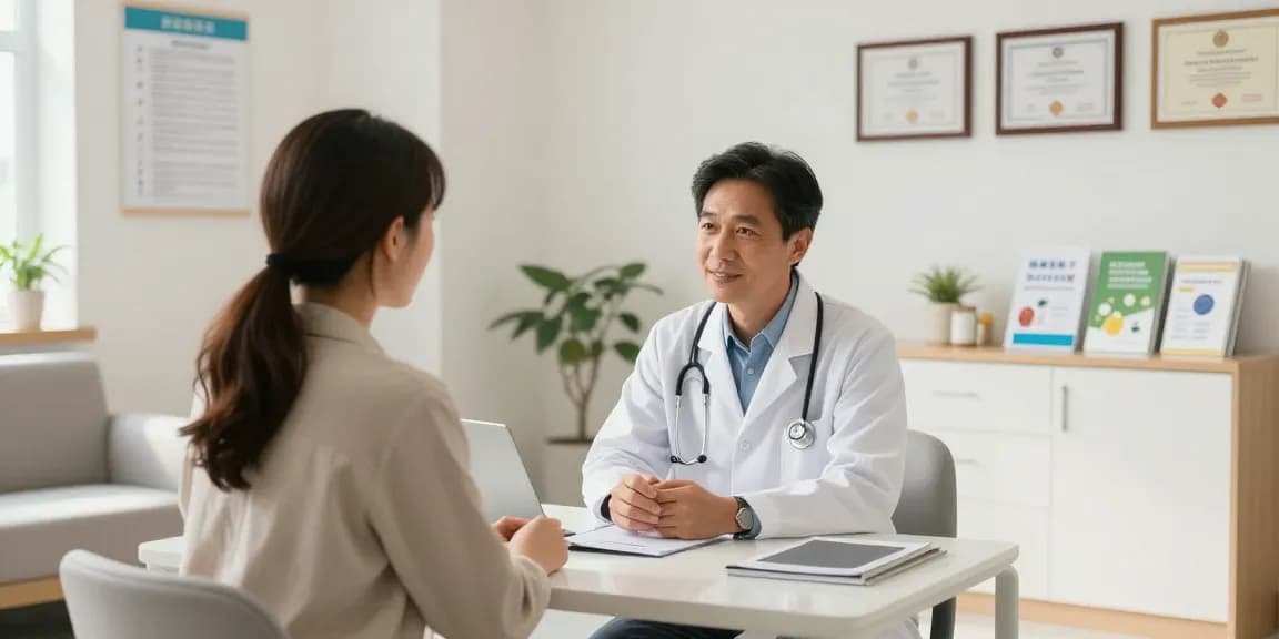 Hair transplant Turkey: Expert consultation in modern health clinic, promoting personalized patient care.