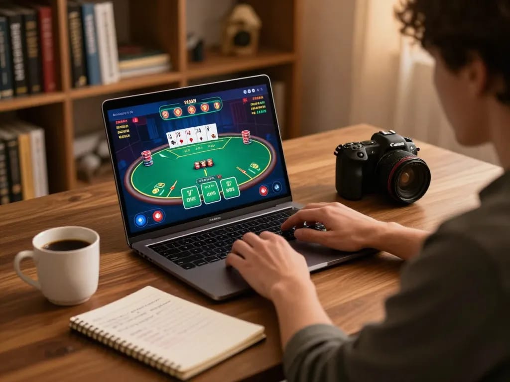 Player enhances their ATQ online gaming experience in a cozy home setting with strategies.