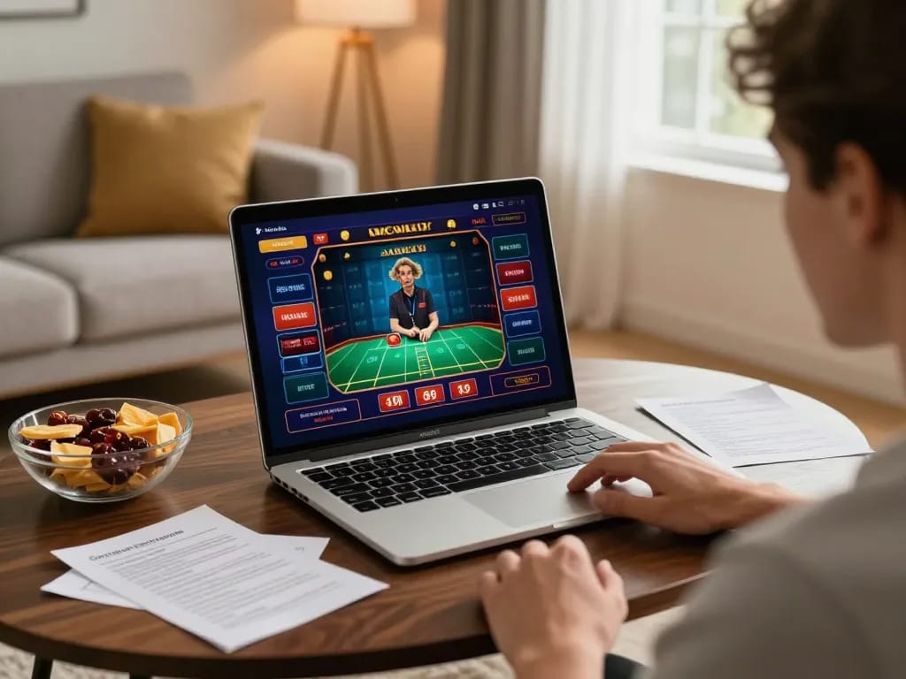 Engaging in online gaming with nhà cái nohu90 from a cozy home setup while planning betting strategies.