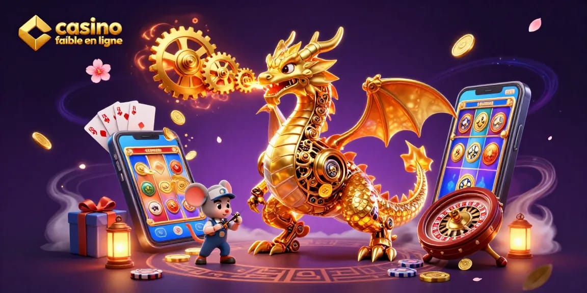 Jouez à des jeux palpitants dans un casino fiable en ligne avec un dragon et un ingénieur mignon.