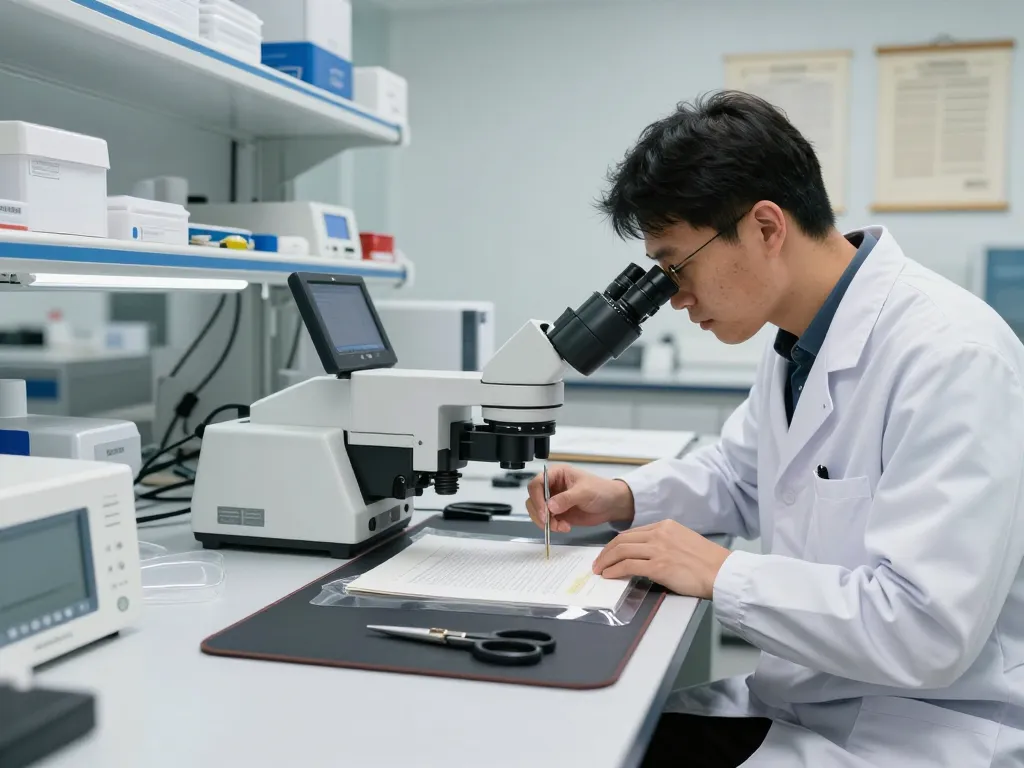 bóc ép plastic process in a professional restoration workspace, technician using advanced non-invasive technology.