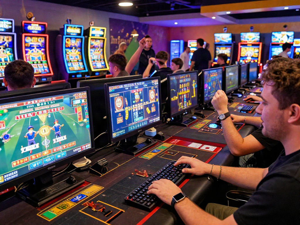 Exciting kebuntoto online gaming scene with diverse players engaging in interactive bets and celebrating wins.