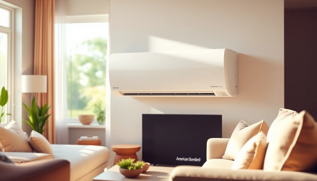 Install American Standard AC unit in a modern home setting for optimal comfort.