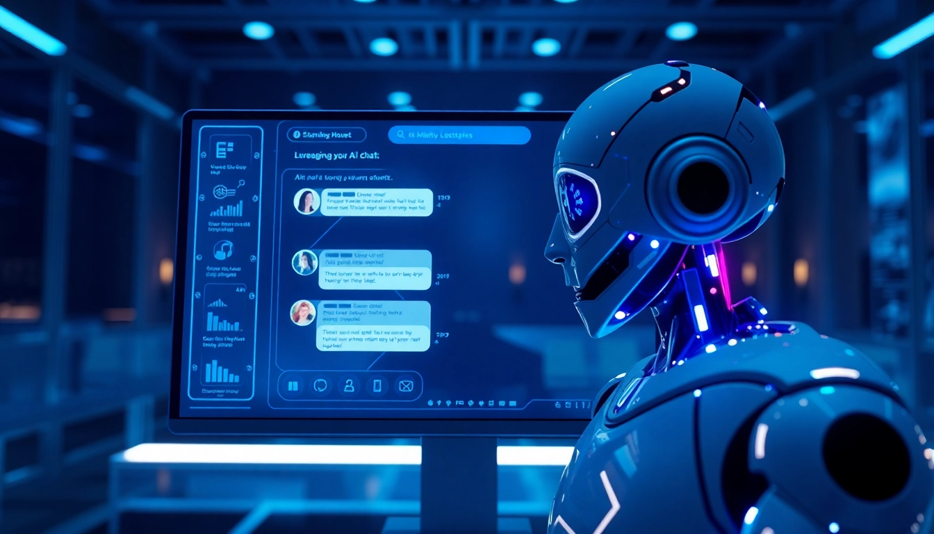AI sex chat conversation showcased on a futuristic digital interface.