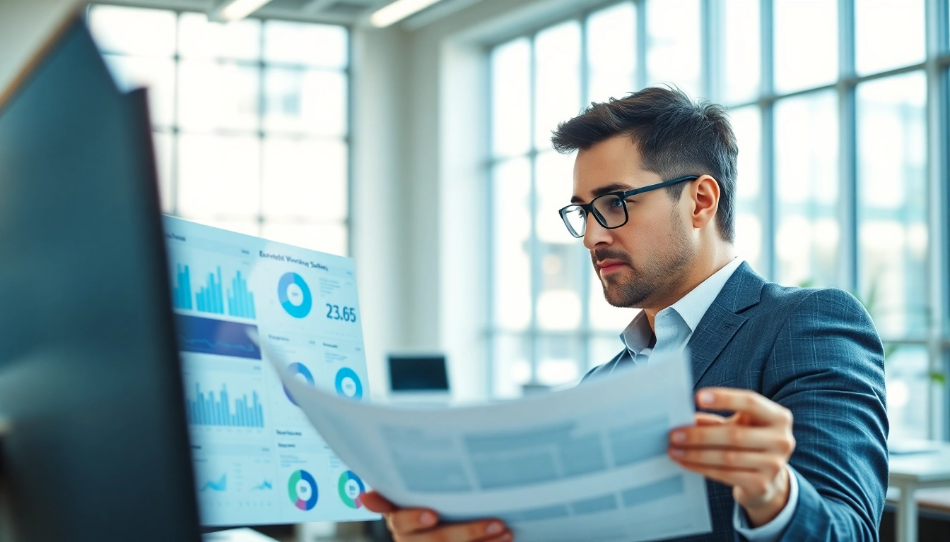 Consultant reviewing extended warranty solutions in a professional office setting.