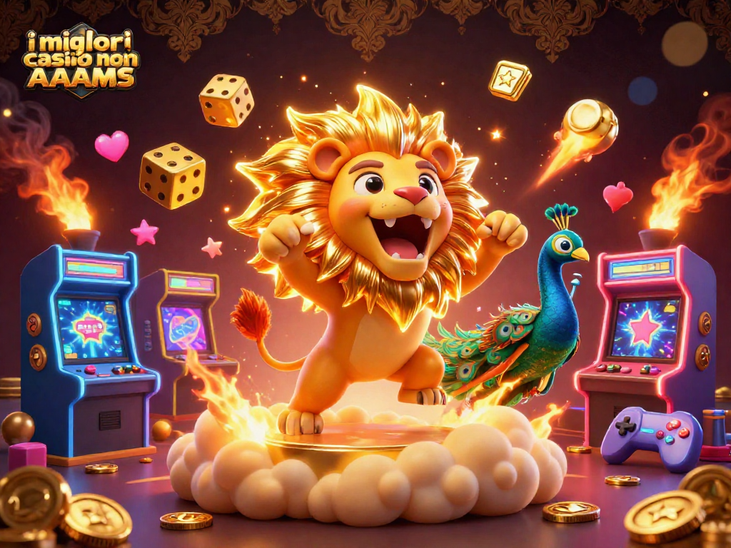 Scopri i migliori casino non AAMS con questa illustrazione 3D ricca di dettagli sul gioco e divertimento.