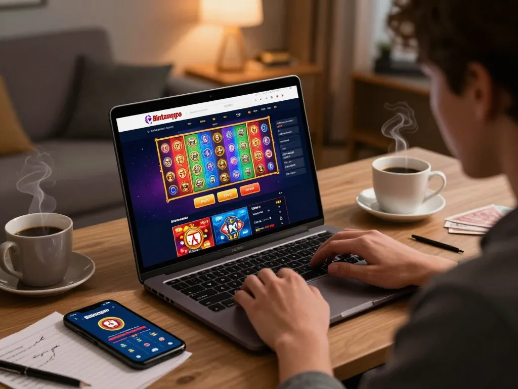 Sesi permainan yang menarik di platform kasino online Bintangmpo dengan pemain yang fokus dan pengaturan permainan yang ramping.