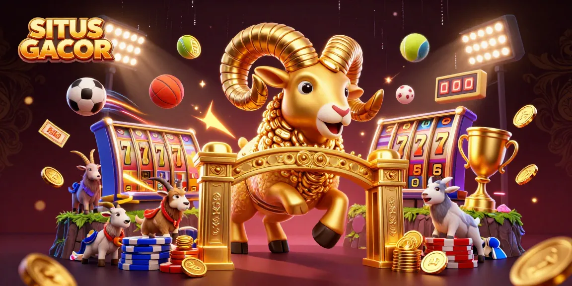Experience winning strategies with SITUS GACOR, where a golden ram charges through slot elements.