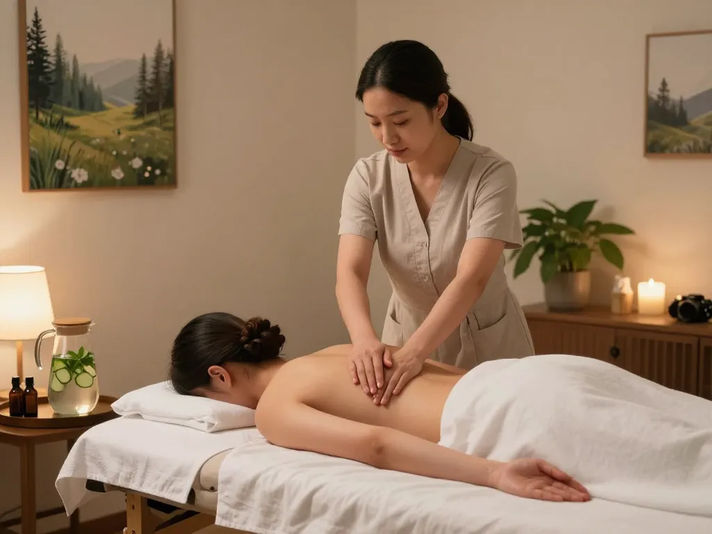 Swedish massage therapy session highlighting the calming atmosphere and professional technique.