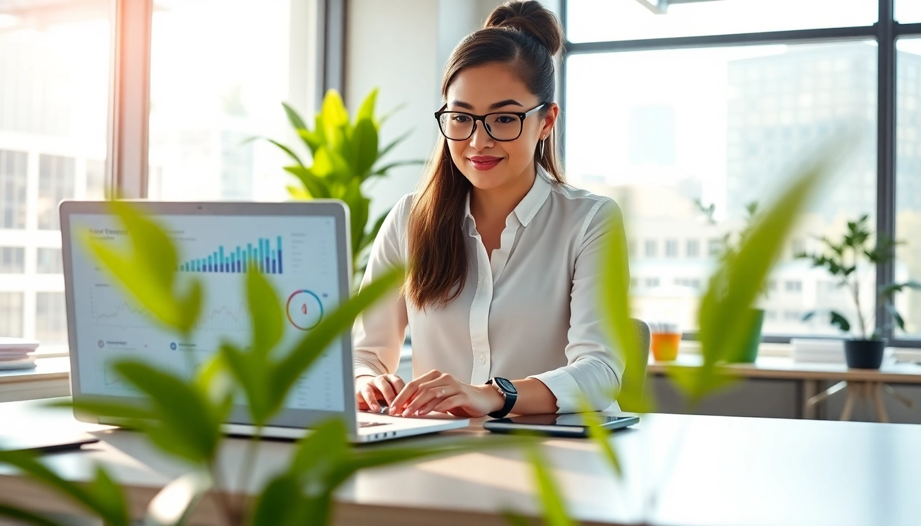 Enhance productivity with an advanced assistant for enterprise in a vibrant office environment.