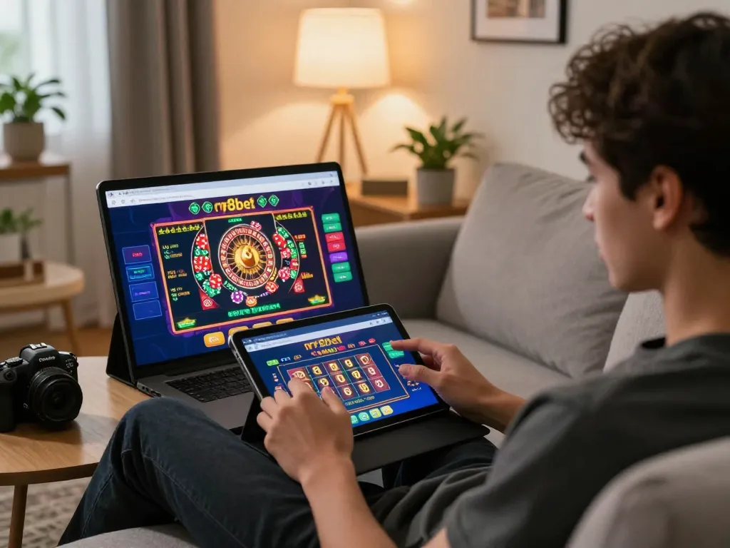 Participating in online gambling at rr88bet with an engaging interface and strategic gameplay.