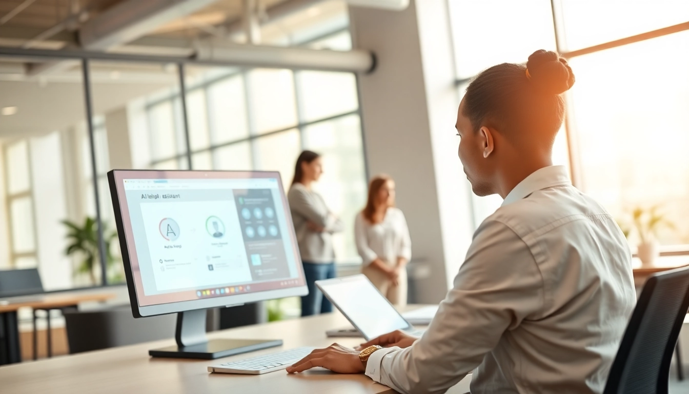 Enhance productivity with the assistant for enterprise, showcased in a collaborative office environment.