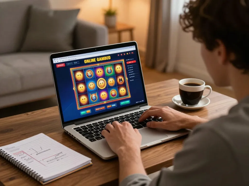 Engaging in strategic gameplay at home with abc8 online casino interface.
