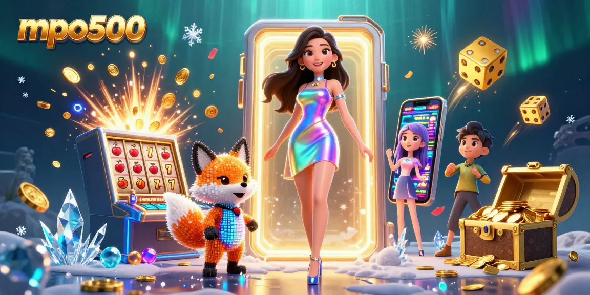 Experience mpo500's thrilling gaming with vibrant characters, jackpot machines, and exciting casino elements.