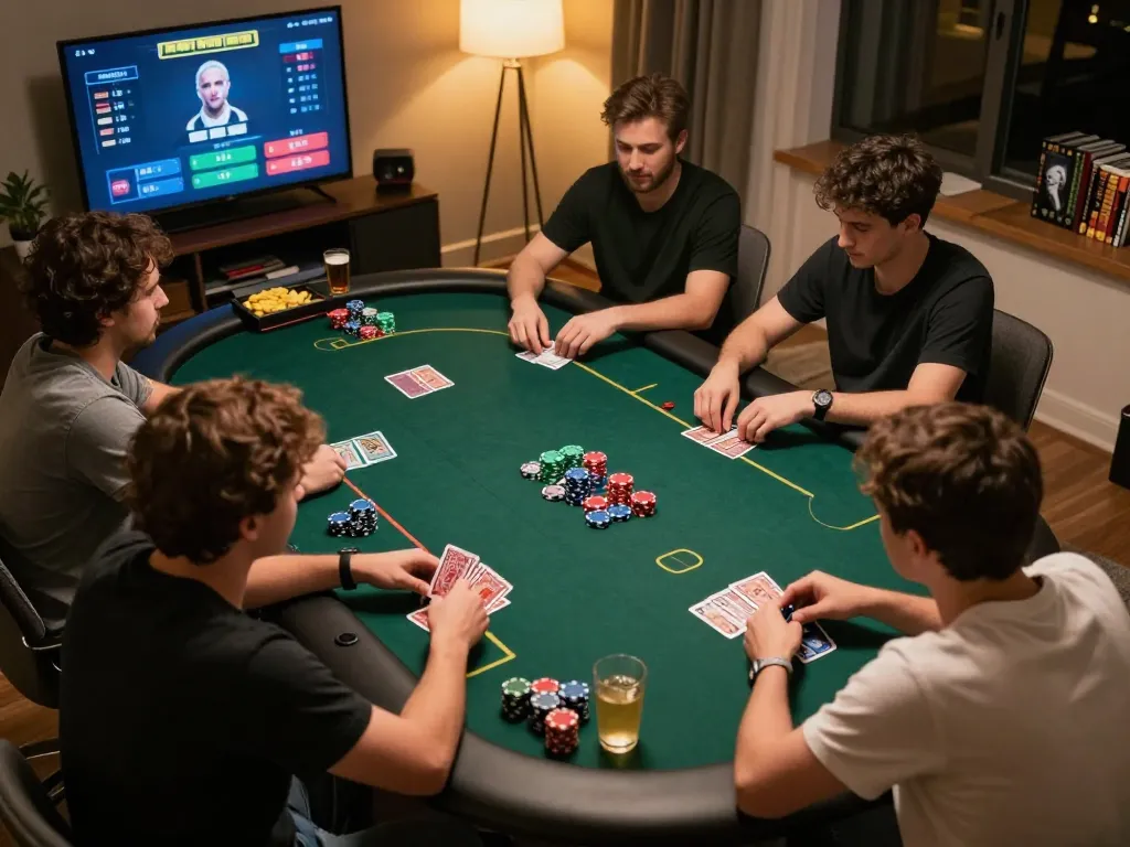 Players engaging in an online poker game on mb88, showcasing strategic bets and immersive experience.
