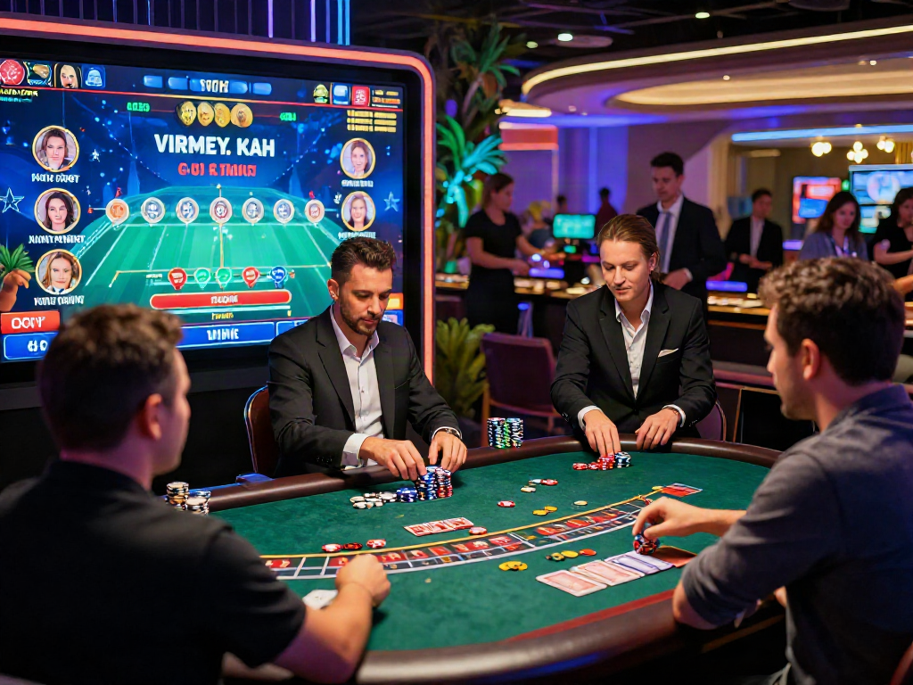 Exciting live casino online scene with players enjoying interactive games and professional dealers.