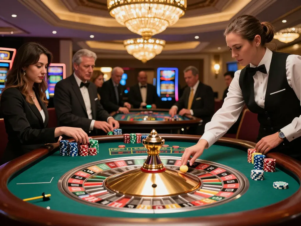 Players engaging at a roulette table in SC88 casino, capturing the excitement of live gaming