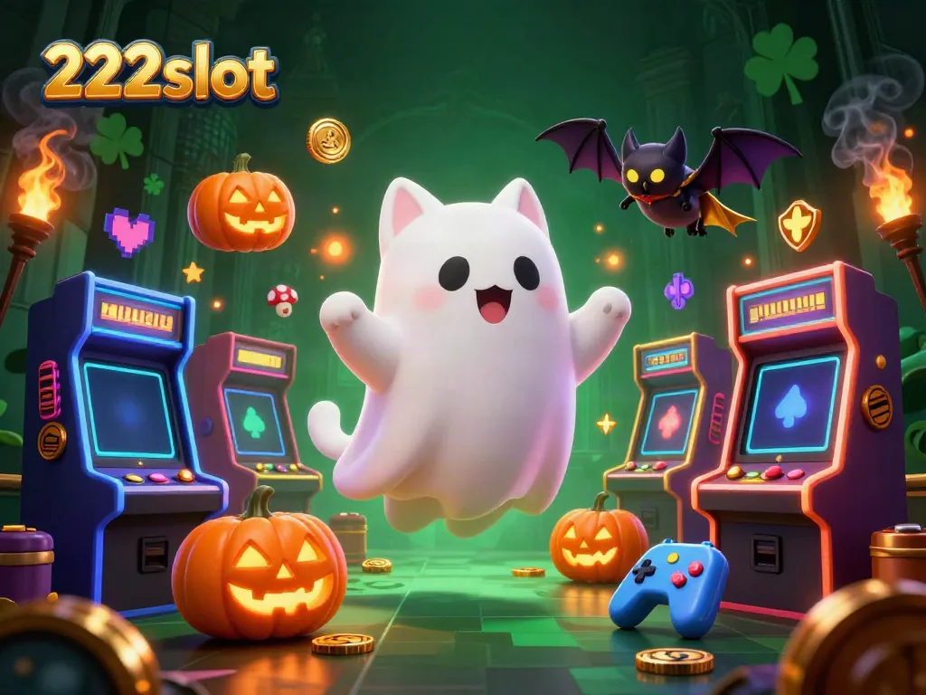 Slot online seru di 222slot dengan suasana kasino yang bercahaya