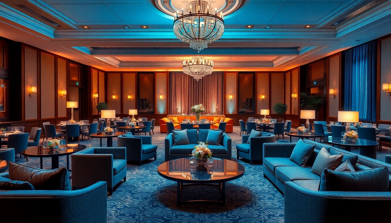 Showcasing Event Furniture Rentals in a luxurious ballroom environment with stylish seating and decor.