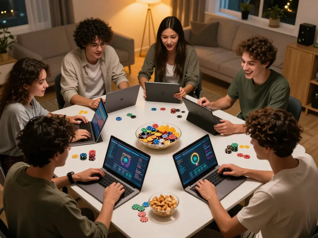 DASI4D link alternatif dalam aksi dengan teman-teman menikmati pengalaman permainan online yang menarik di rumah.