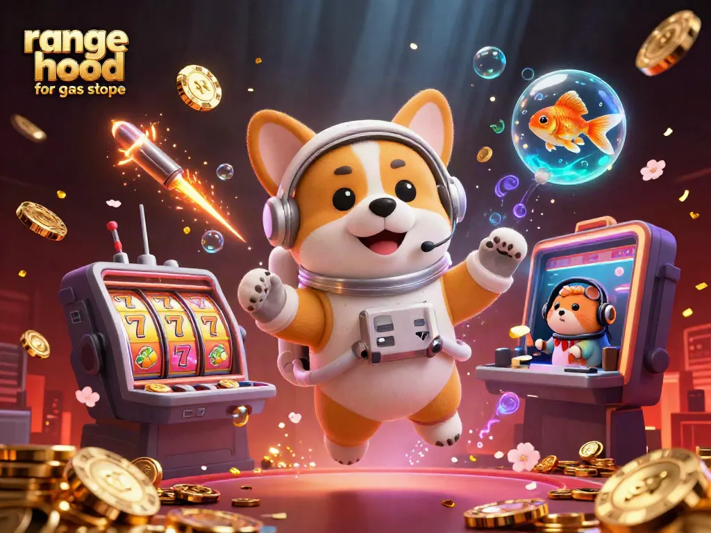 Experience the thrill of gaming with this vibrant illustration showcasing a range hood for gas stove amidst a lively casino atmosphere.