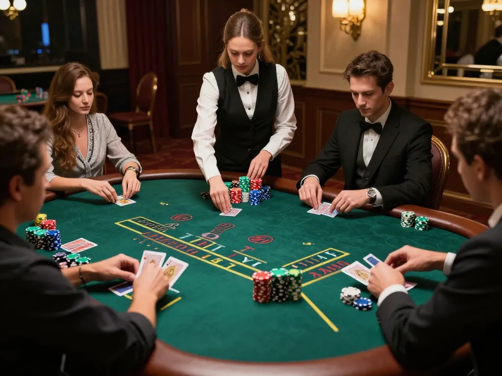 Players enjoying blackjack at GG88 casino, showcasing competitive atmosphere and vibrant gameplay.