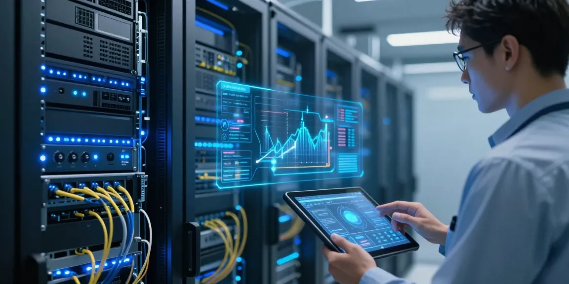 Waygrid API infrastructure in a modern data center highlighting cloud computing and cybersecurity.