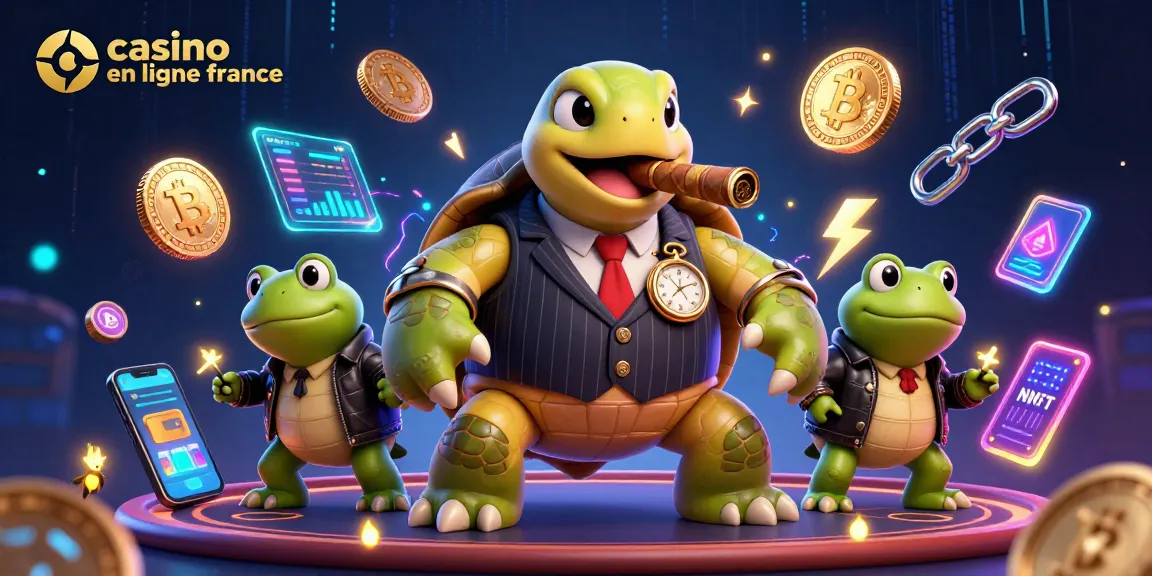 Jouez au casino en ligne France avec cette illustration animée et colorée des jeux d'argent.