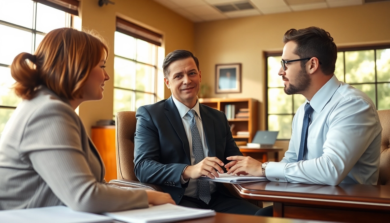 Clearwater truck accident attorney consulting a client, showcasing expert legal guidance.