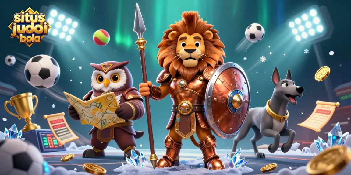 Experience sports betting excitement with situs judi bola in a dynamic, vibrant scene featuring action-packed elements.