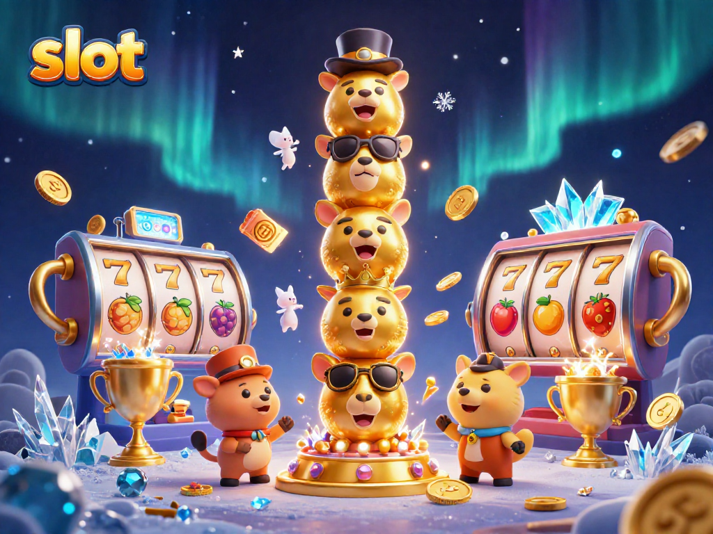 Pemain slot menikmati permainan dengan simbol keberuntungan dan jackpot berkilau di Gacor123.