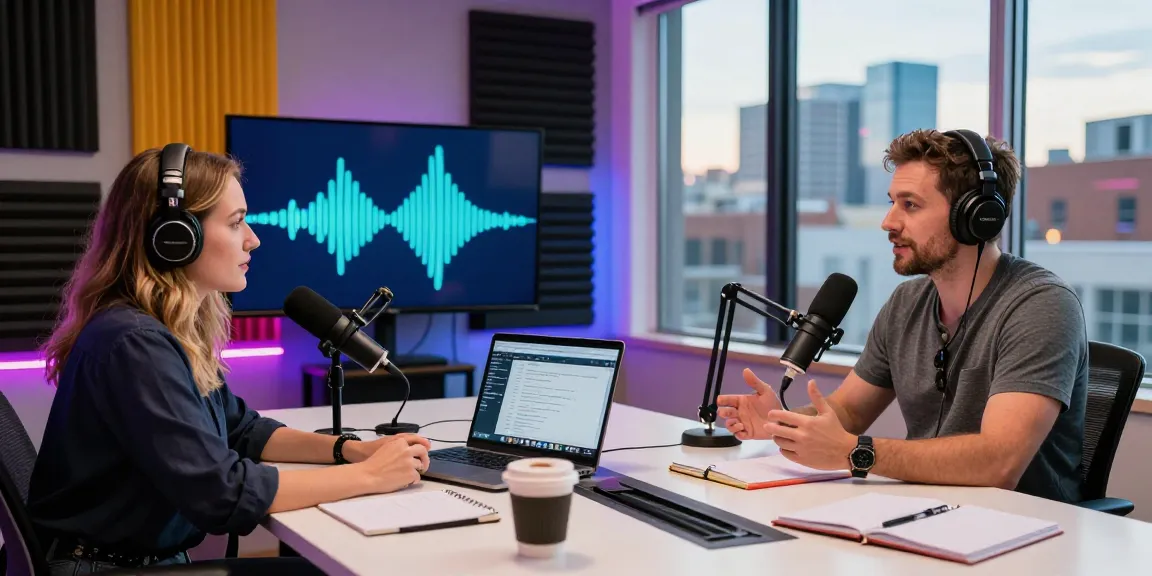 Engaging podcast setup with Brit Morin discussing rokok88 alternatif and digital innovation.