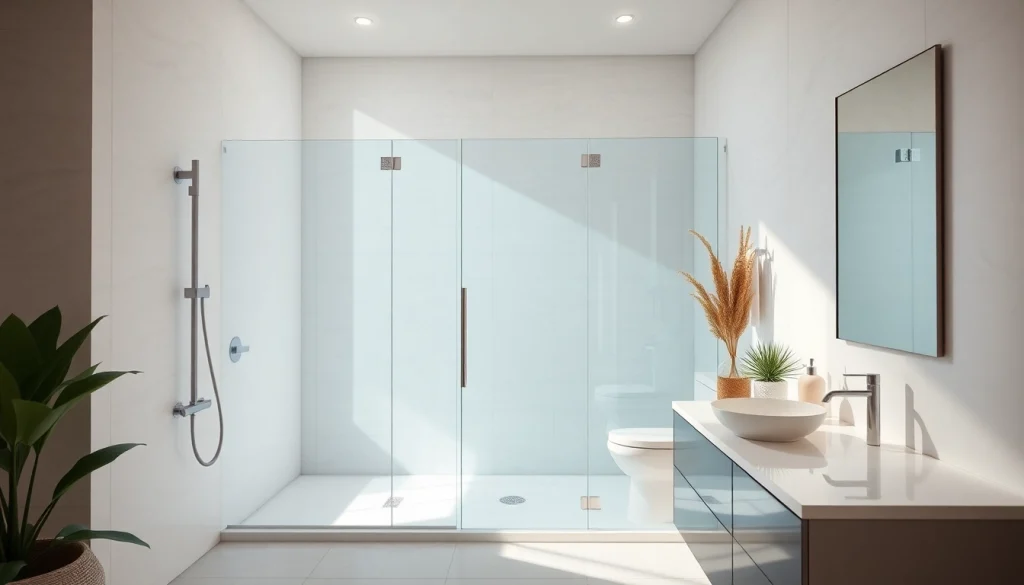 Aménagement de salle de bains avec sunny showers france dans un style moderne et lumineux.