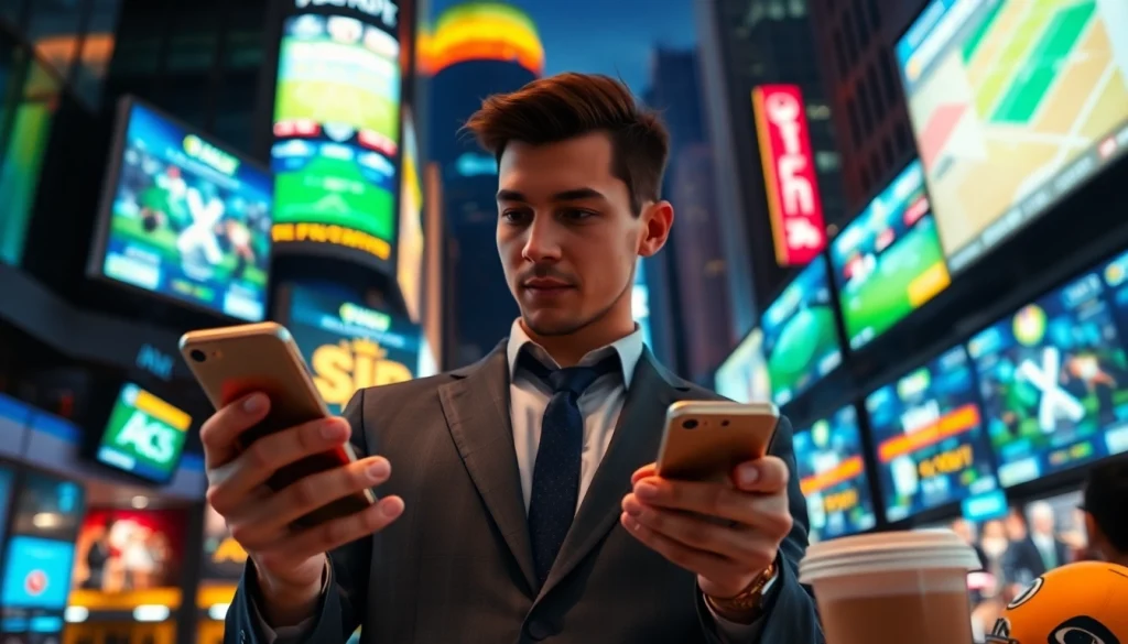 Engaging view of the best sports betting sites India in action through a mobile app.