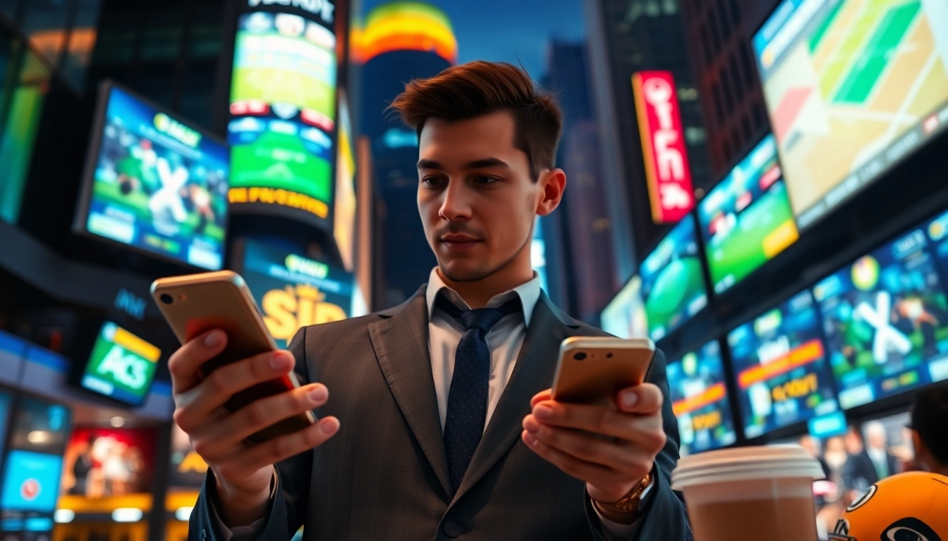 Engaging view of the best sports betting sites India in action through a mobile app.