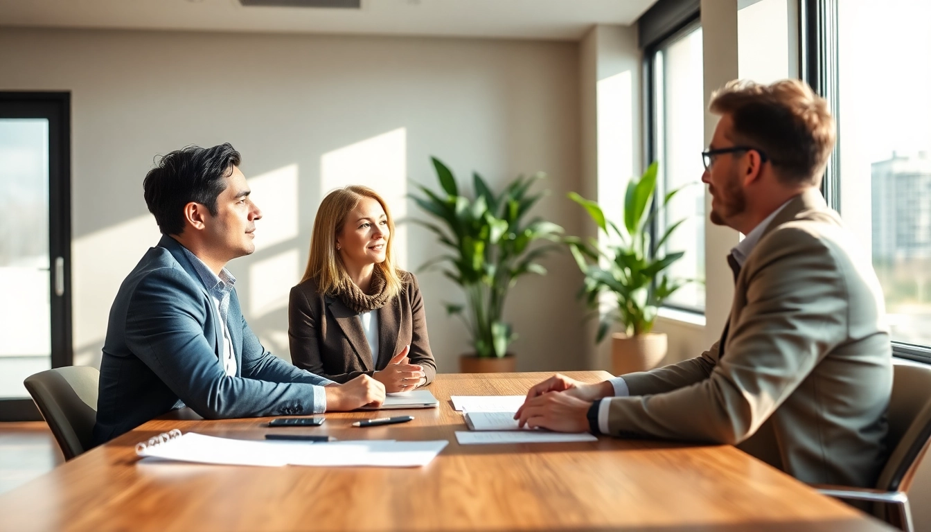 Engaged discussion with independent wealth management firm San Antonio advisor in modern office setting.