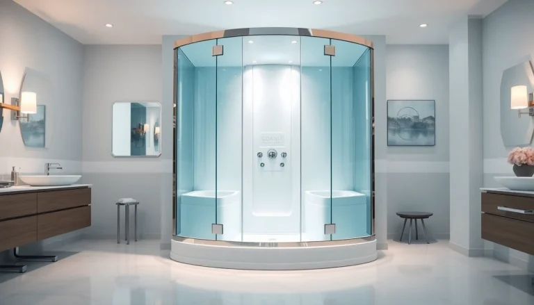 Besuchen Sie die elegante sonni Duschkabine mit modernem Design in einem stilvollen Badezimmer.