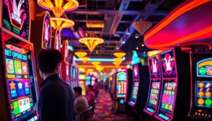 Menikmati slot bet 50 perak di kasino dengan suasana ceria dan semarak.