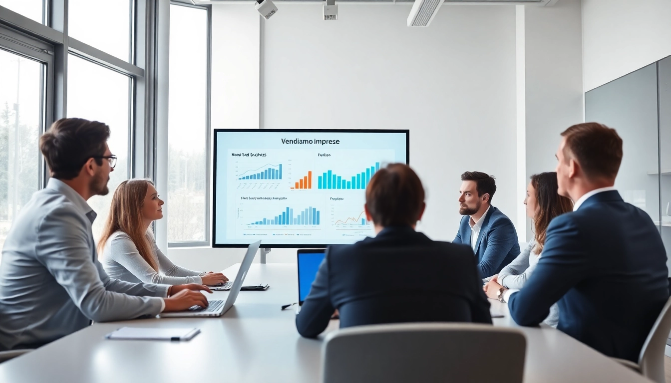 Esperti di business che elaborano strategie su Vendiamo Imprese in un contesto moderno.