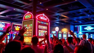 Menangkan slot deposit 1k di kasino digital yang penuh warna dengan suasana penuh kegembiraan.