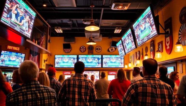 Engaging atmosphere of Alabama sports betting showcasing excitement in a lively local setting.