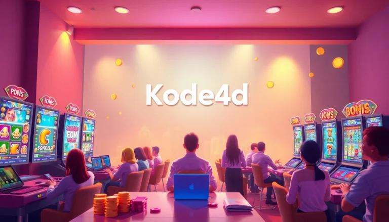 Kode4d online gaming environment showcasing diverse players and vibrant slot games