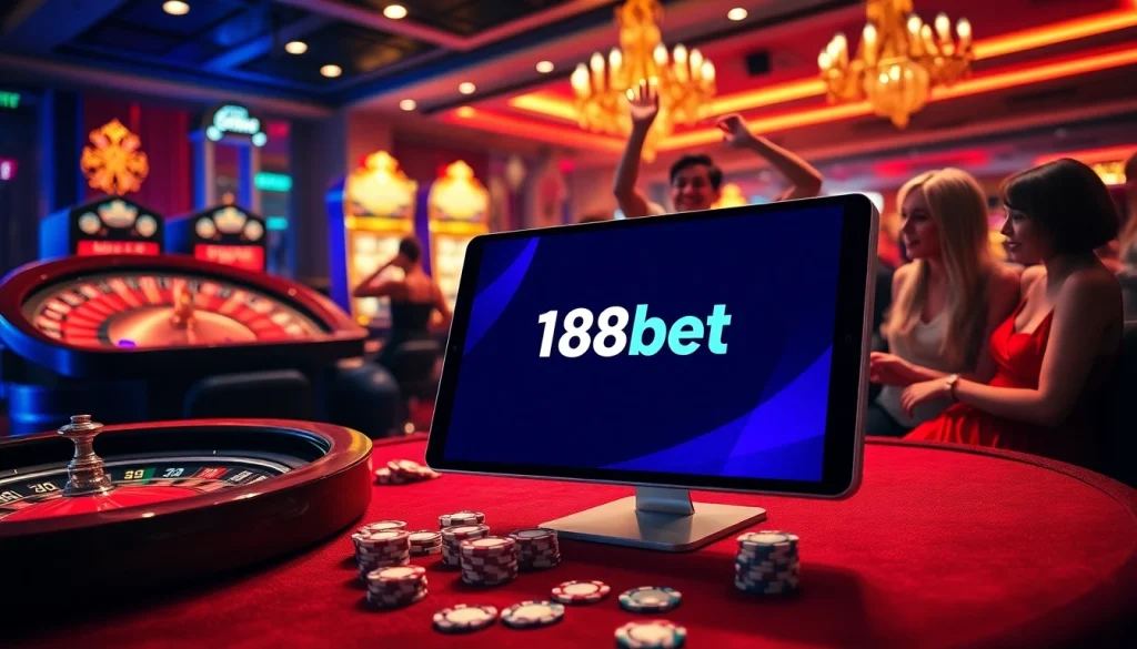 Experience the excitement of online gambling with link 188bet featuring vibrant casino elements and engaging players.
