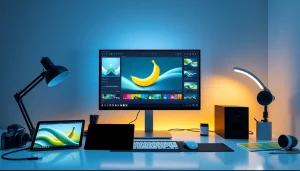 Experience the innovative nano banana pro AI image editing on a modern workstation.