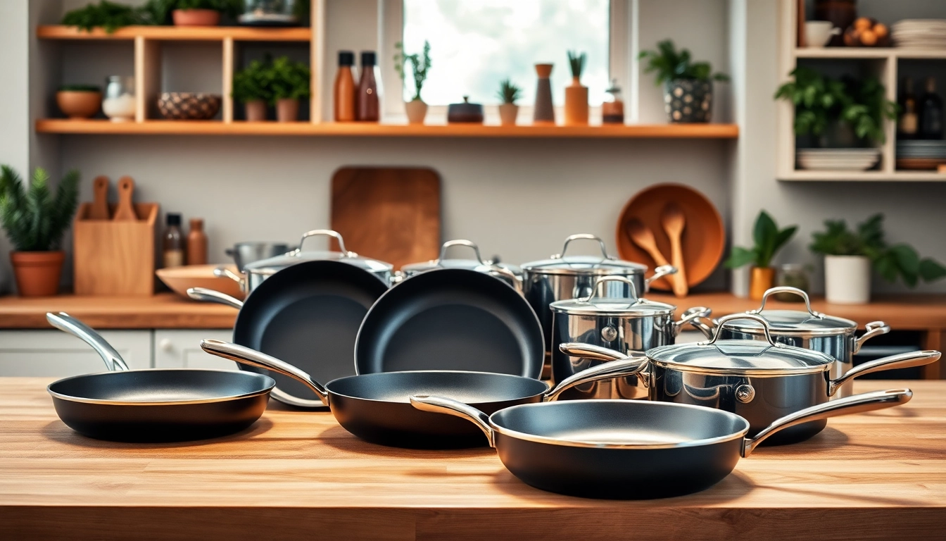 Culinary enthusiasts preparing delicious dishes with versatile cookware in a modern kitchen.