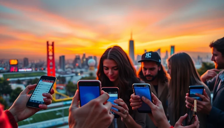 Engaging California sports betting scene with diverse bettors analyzing odds on mobile devices