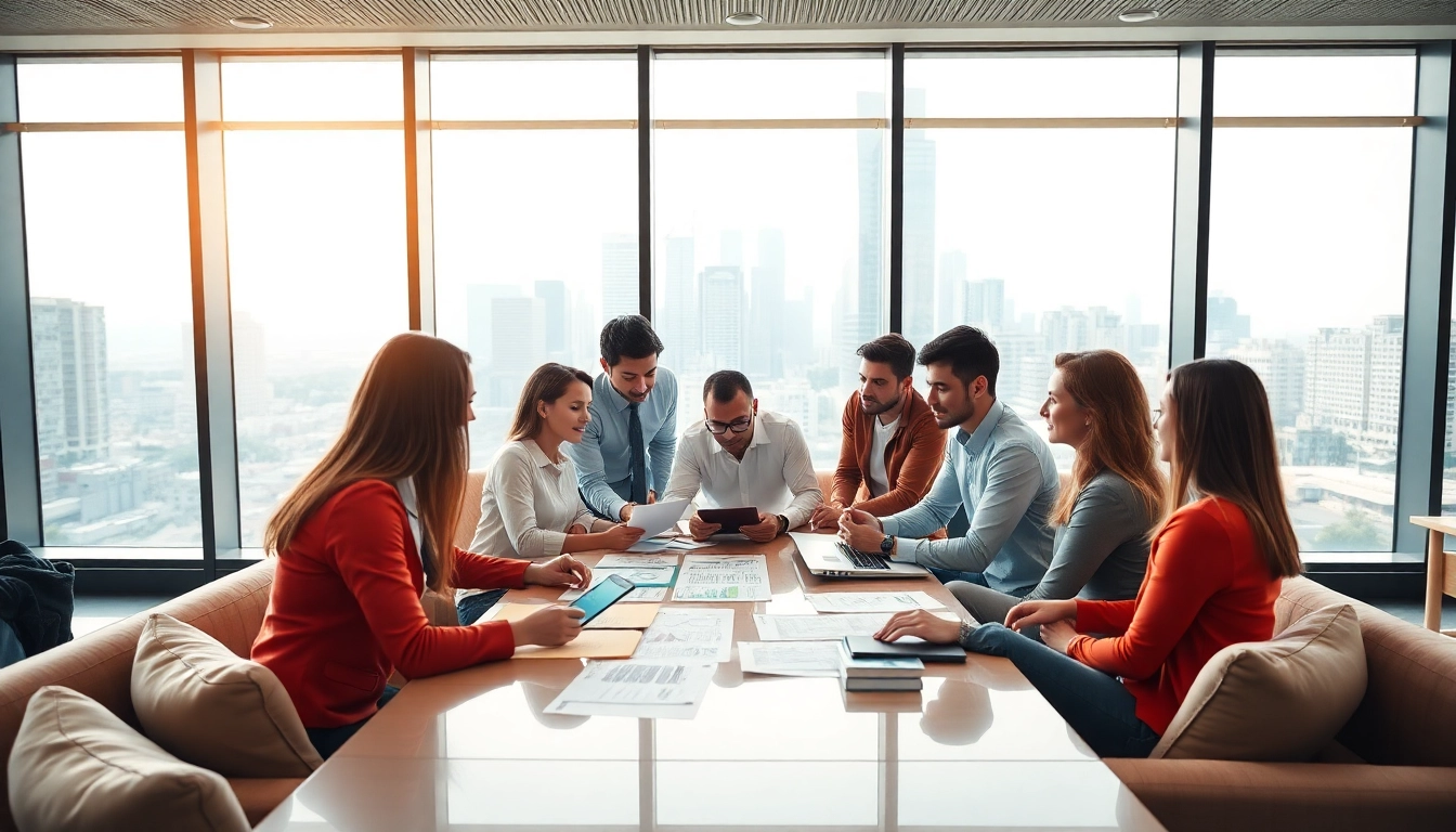 Engaging team collaboration in strategy capture management discussions in a modern office setting.