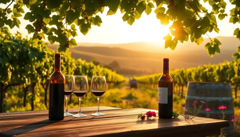 Enjoying exquisite wines in beautiful wineries in Clarksburg surrounded by scenic vineyards.